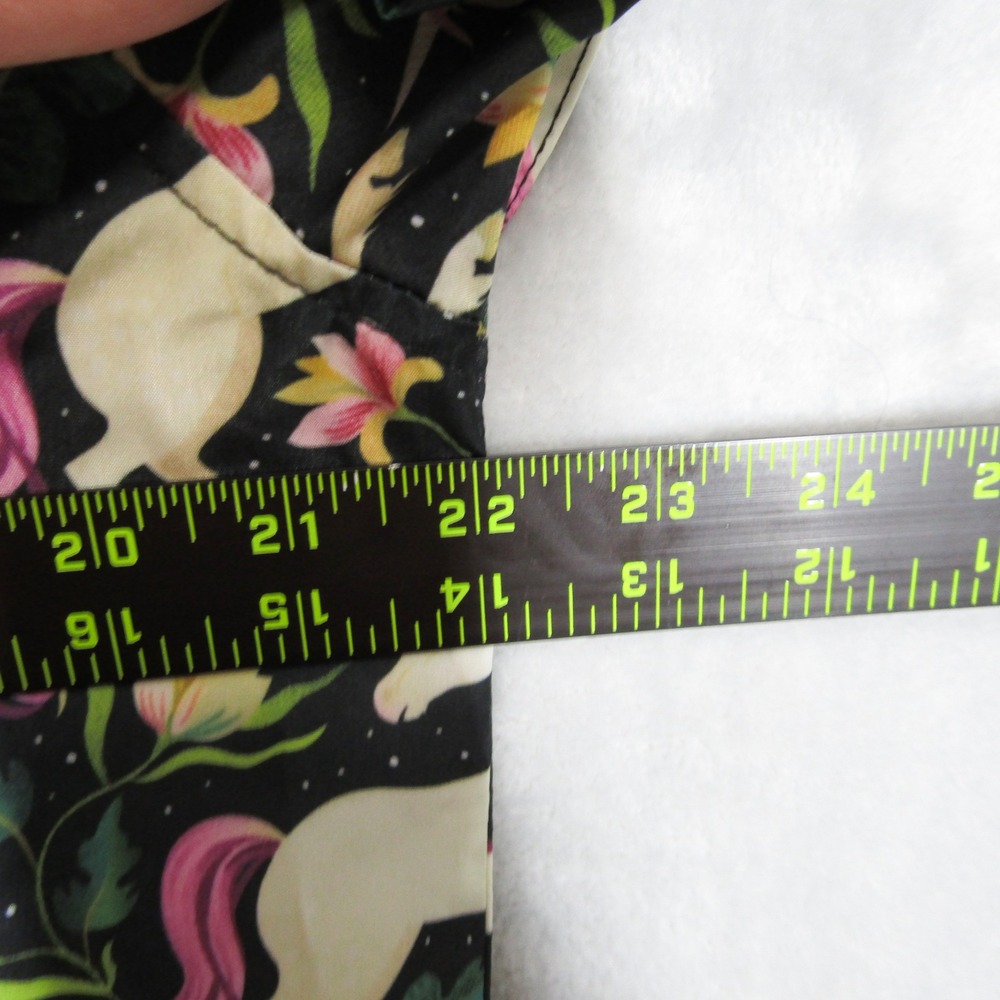 WESC Unicorn Floral Button Up Shirt Mens Medium Short Sleeve Party Top - Picture 5 of 10